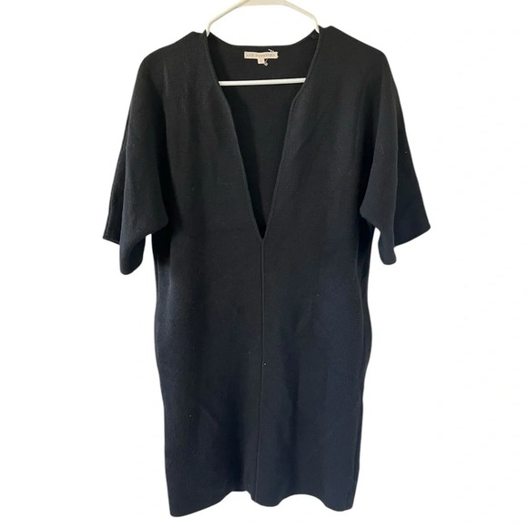 Ann Mashburn Black 100% Fine Merino Wool Dress - Picture 2 of 9